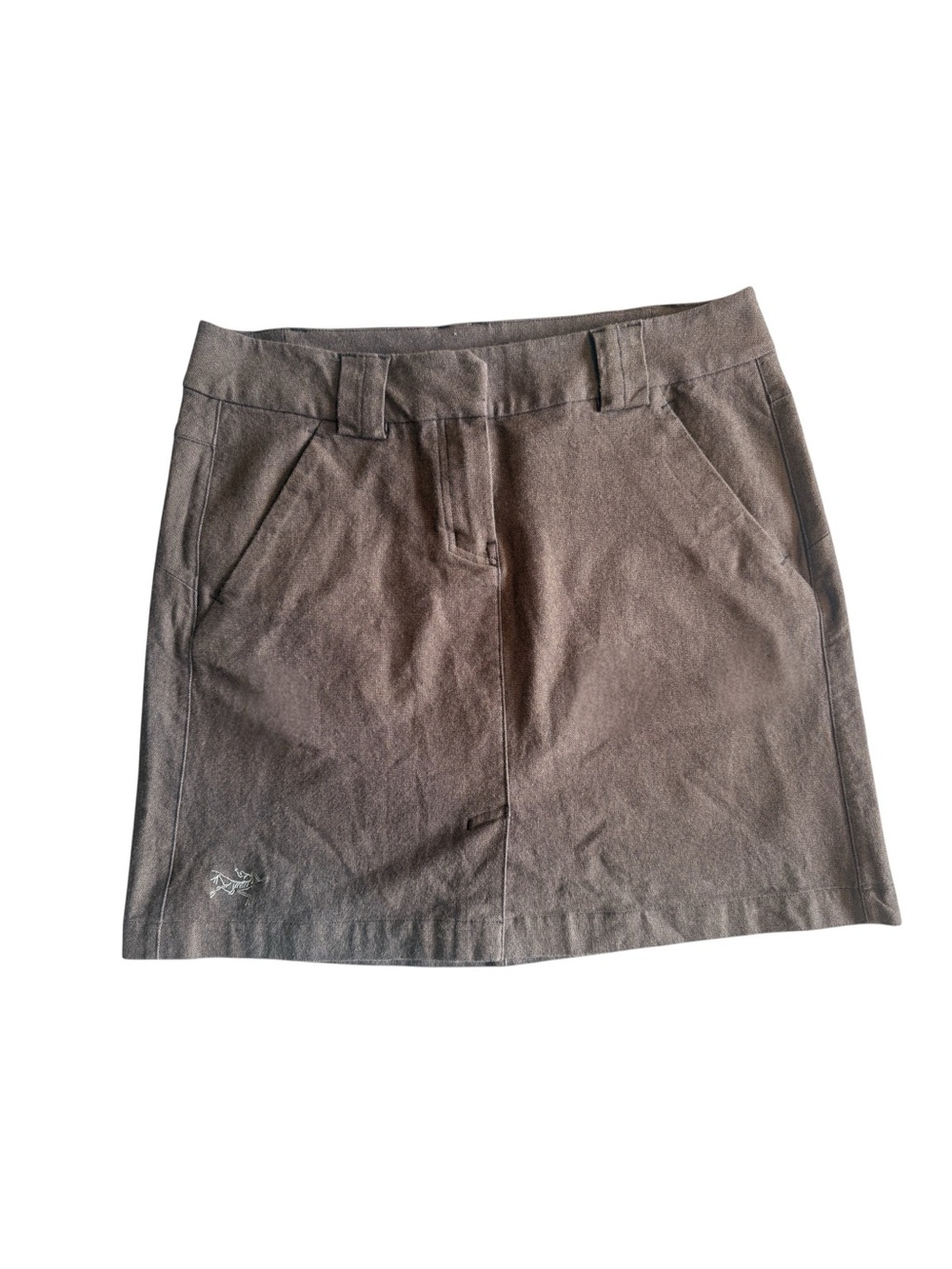 Arcteryx Women Size 6 Wool Blend Short Mini Skirt Brown Hiking Gorpcore Outdoor